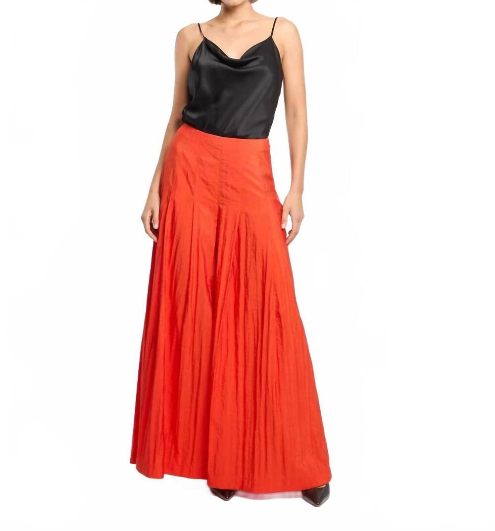 NEW CINQ A SEPT jagger pant in red tangerine